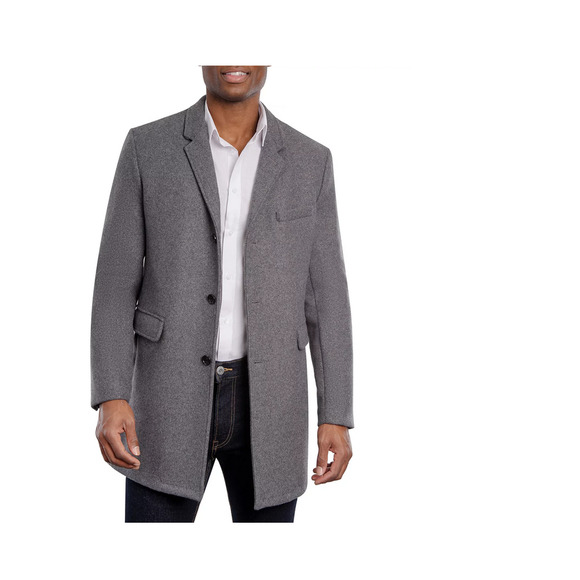 Michael Kors Men Ghent Slim-Fit Overcoat Gray Size 40L 400087